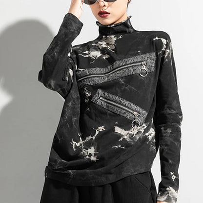 Gothic Long Sleeve Top Black