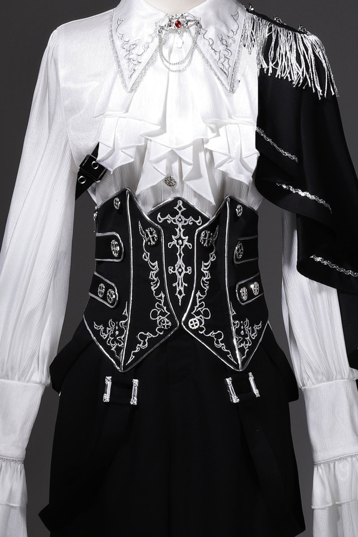 Monochrome Prince Top + Corset + Pants