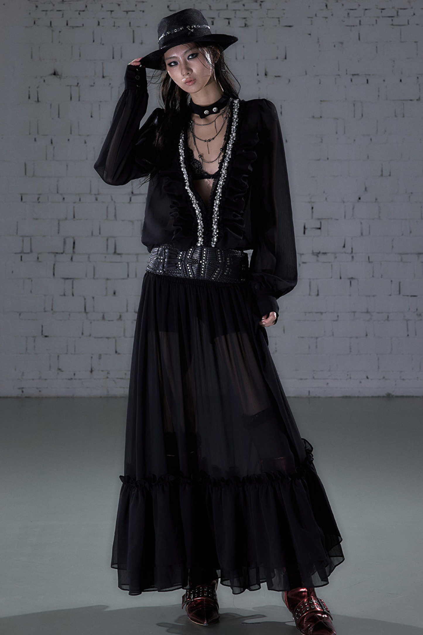 Modern Chiffon Y2k Long Dress