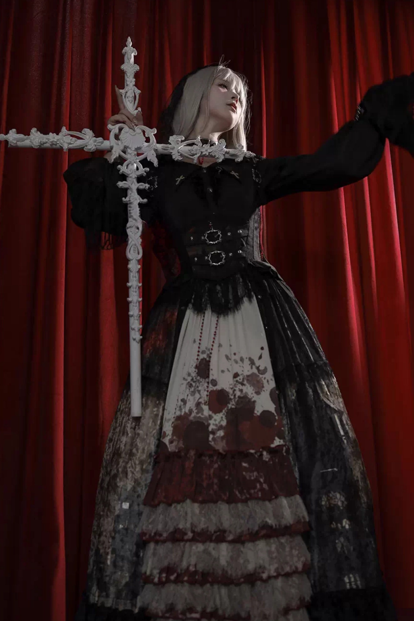 Gothic Lolita Dark Jumper Skirt + Shirt