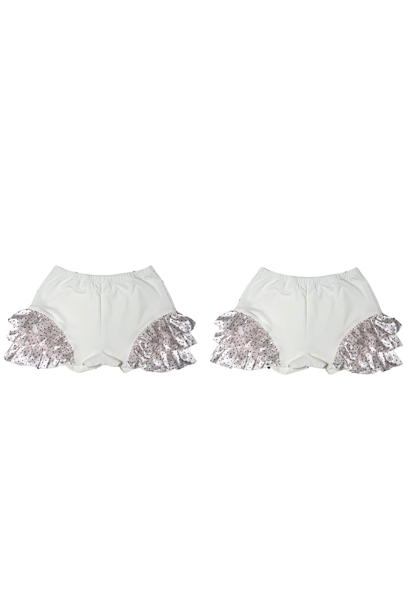 Lace Cross Turtleneck Top + Lace Shorts