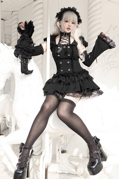 Gothic Doll Dress + Pants + Hairband