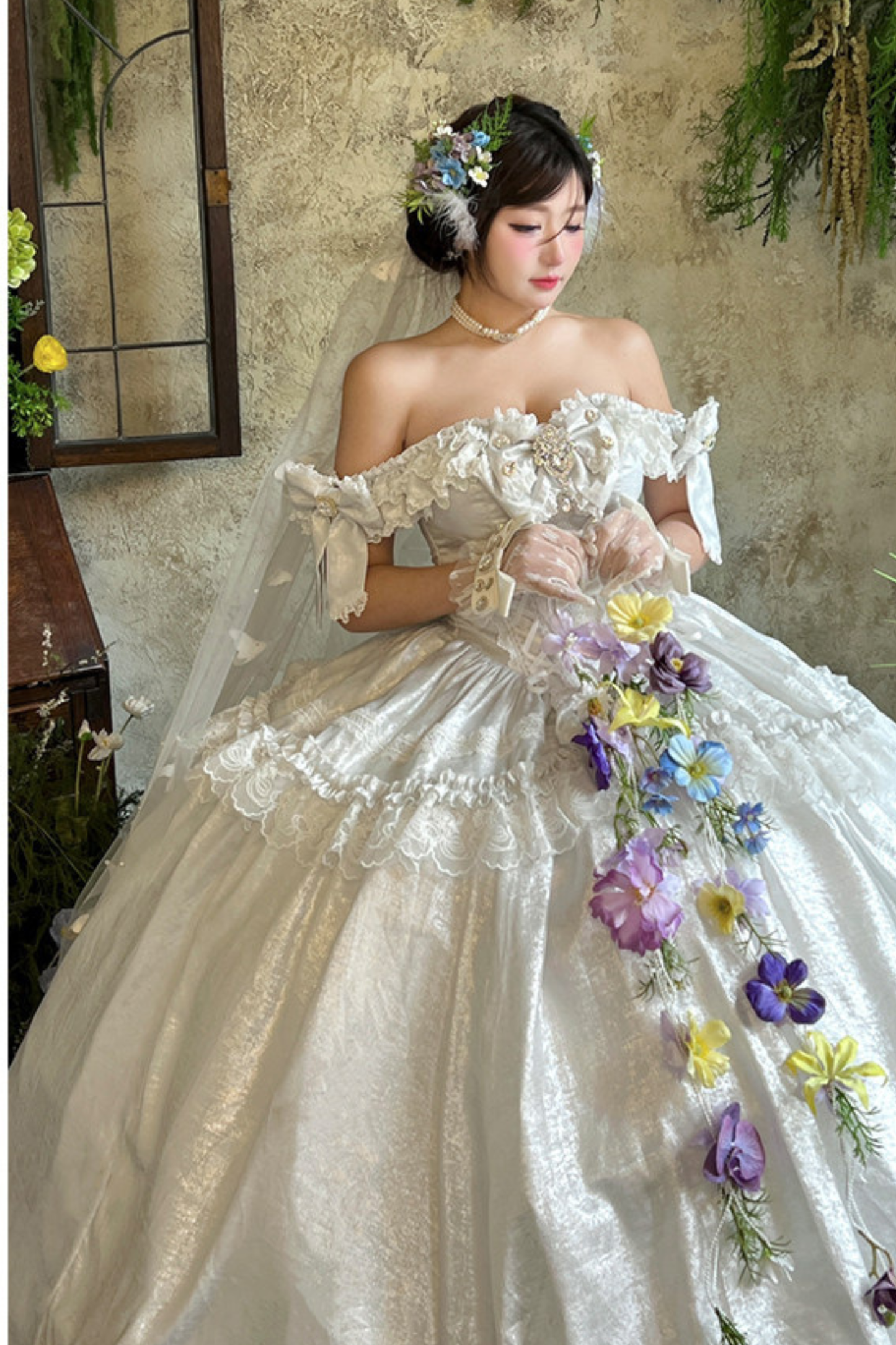 Wedding Moonlight Formal Dress + Veil