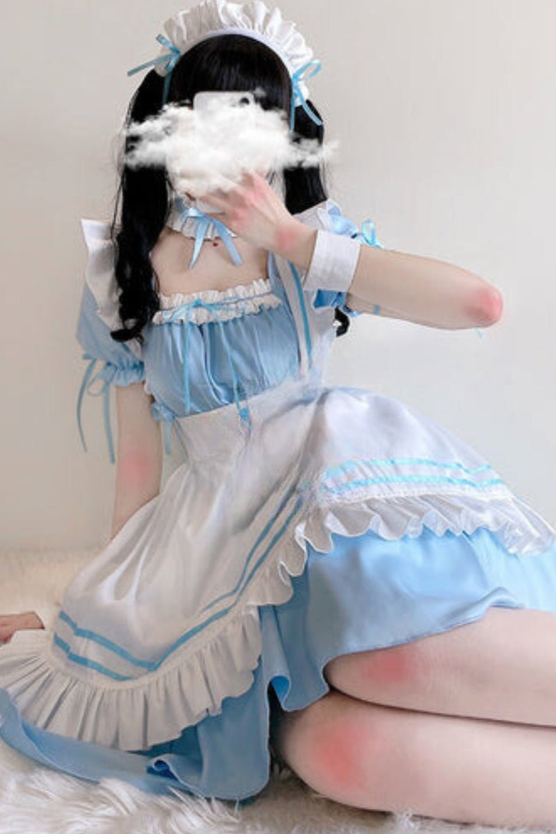 Powder Blue Alice Maid Dress Set