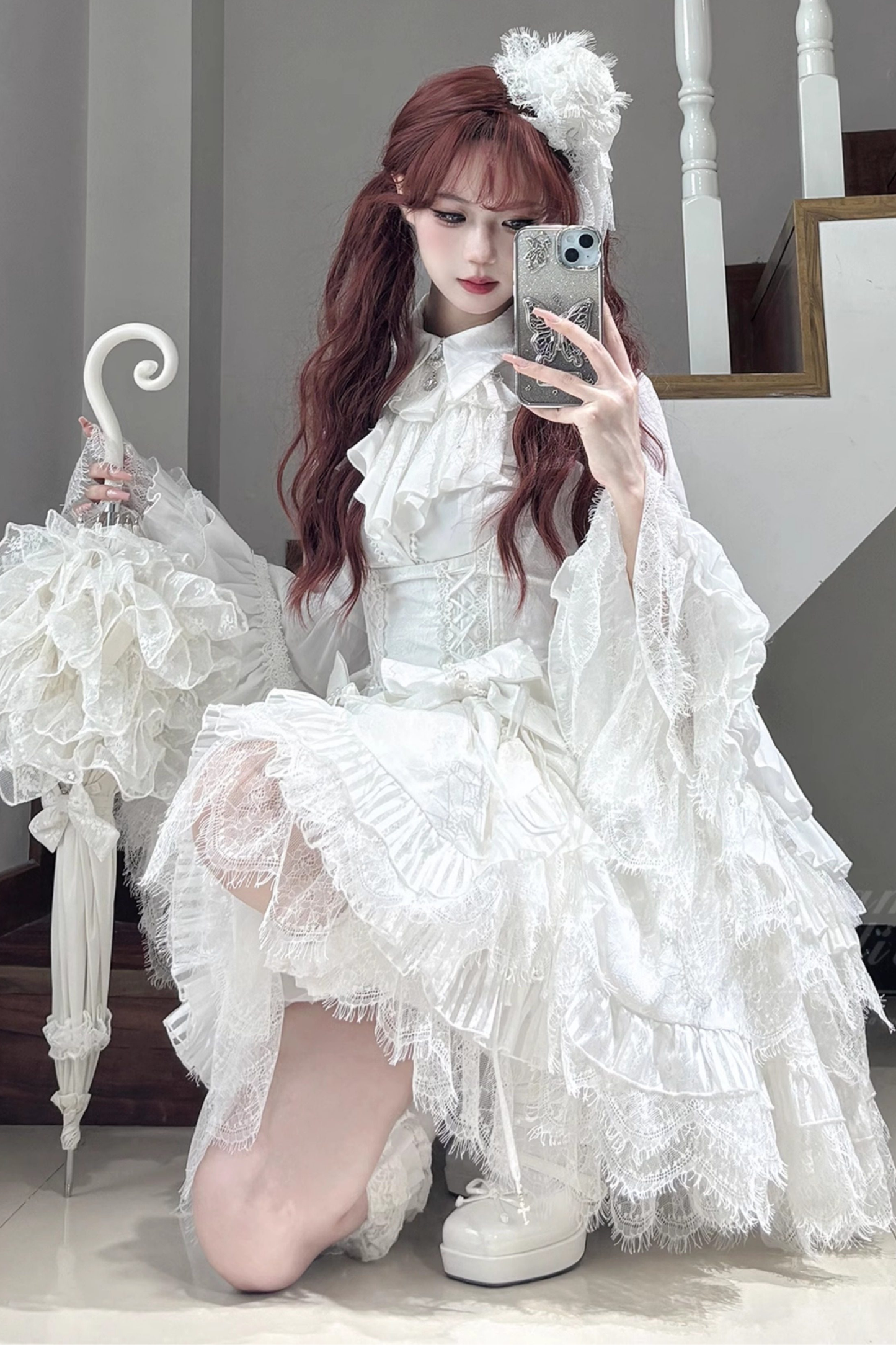 Gothic Bird Lolita Jumper Skirt + Pumpkin Pants Skirt + Curtain Skirt