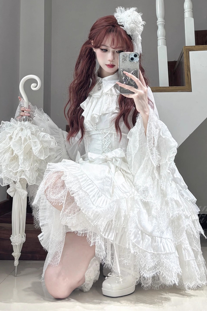 Gothic Bird Lolita Jumper Skirt + Pumpkin Pants Skirt + Curtain Skirt