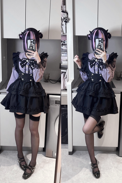 Doll Shirt + Ruffle Sass Skirt