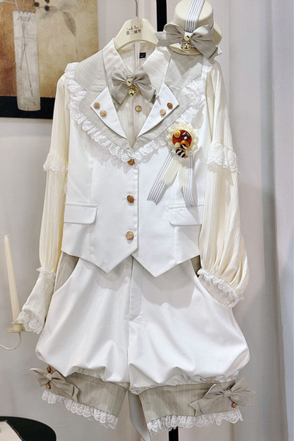 [pre-order Deadline: April 25] Castle Prince Candy Lolita Vest + Shirt + Pants + Ribbon + Hat