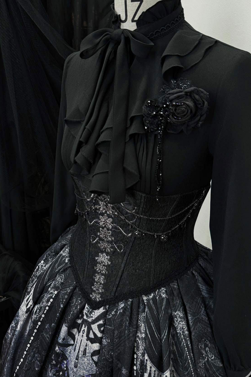 Gothic Lolita Jumper Skirt + Jacket + Skirt + Shirt + Corset + Accessories