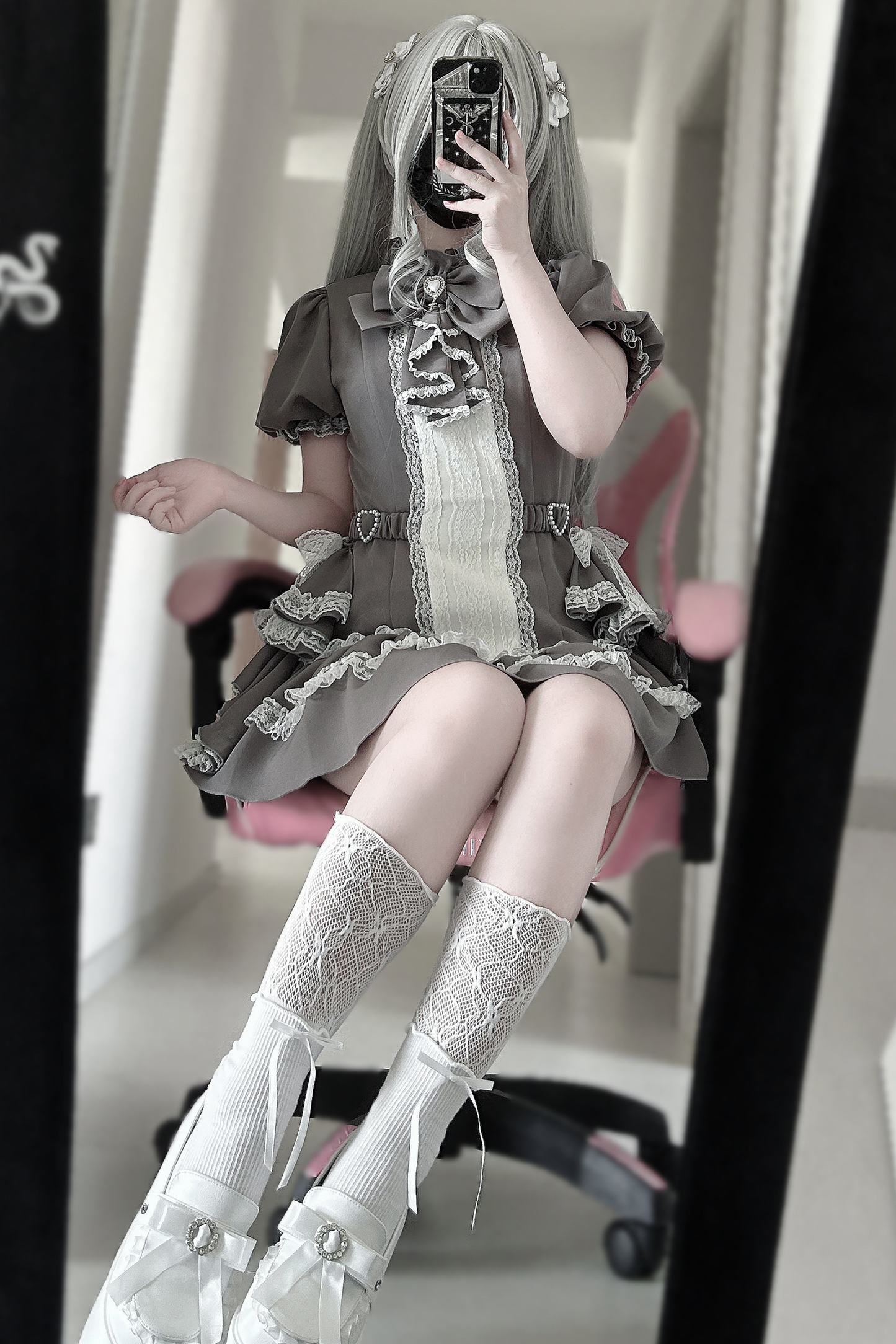 Puff Sleeve Gothic Style Top + Pants