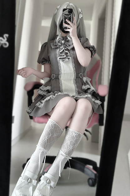 Puff Sleeve Gothic Style Top + Pants