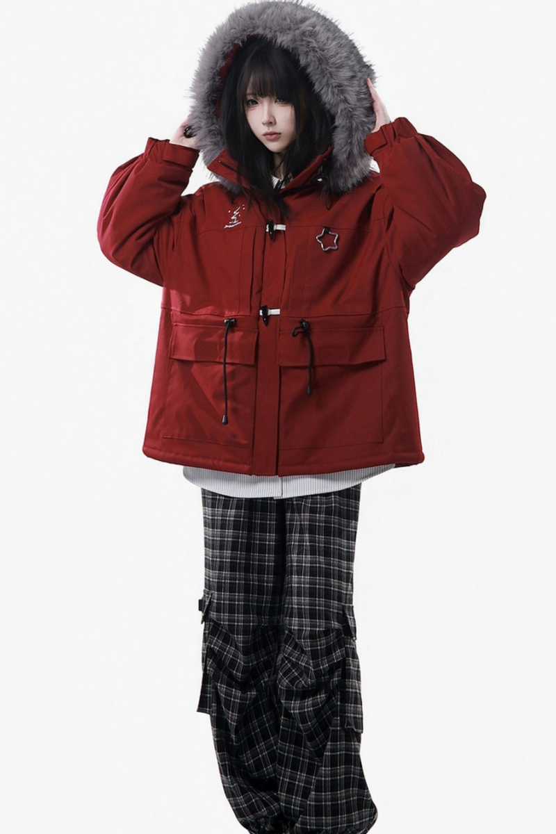 Christmas Hooded Coat + Shirt + Sweatshirt + Long Skirt + Pants