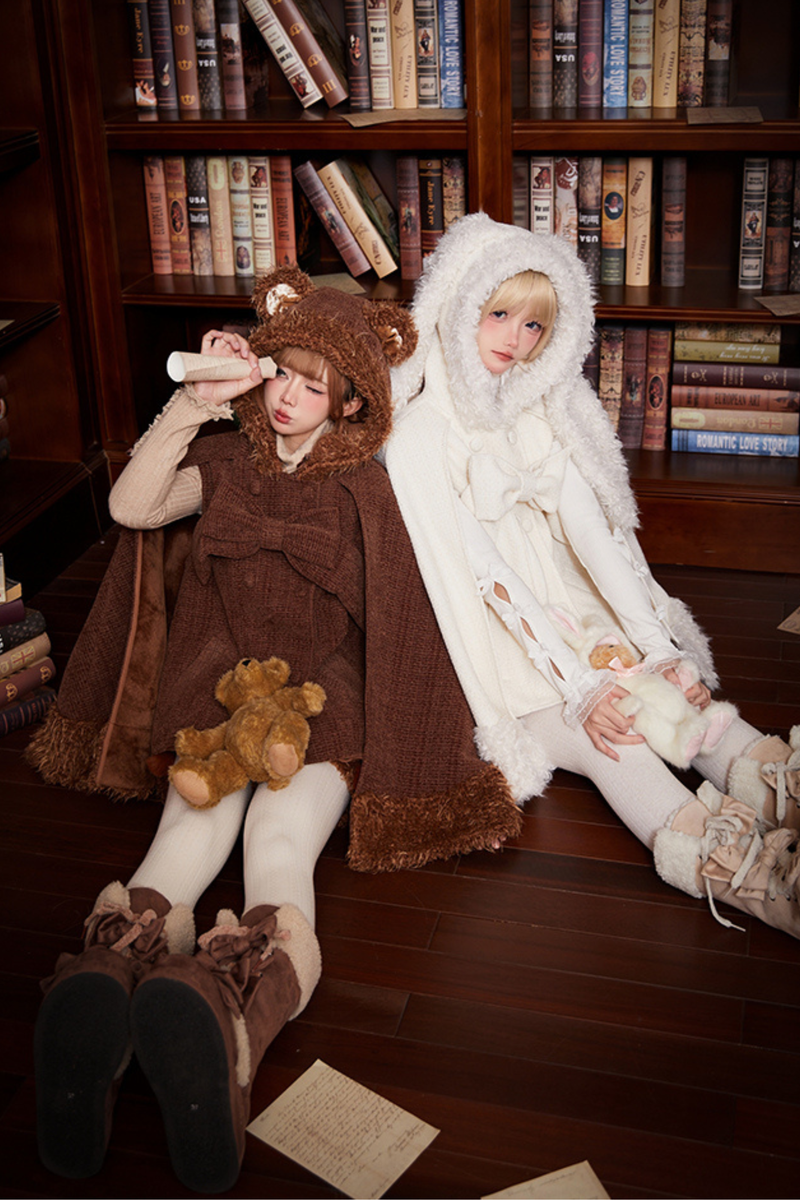 Animal Tweed Coat + Boa Shorts