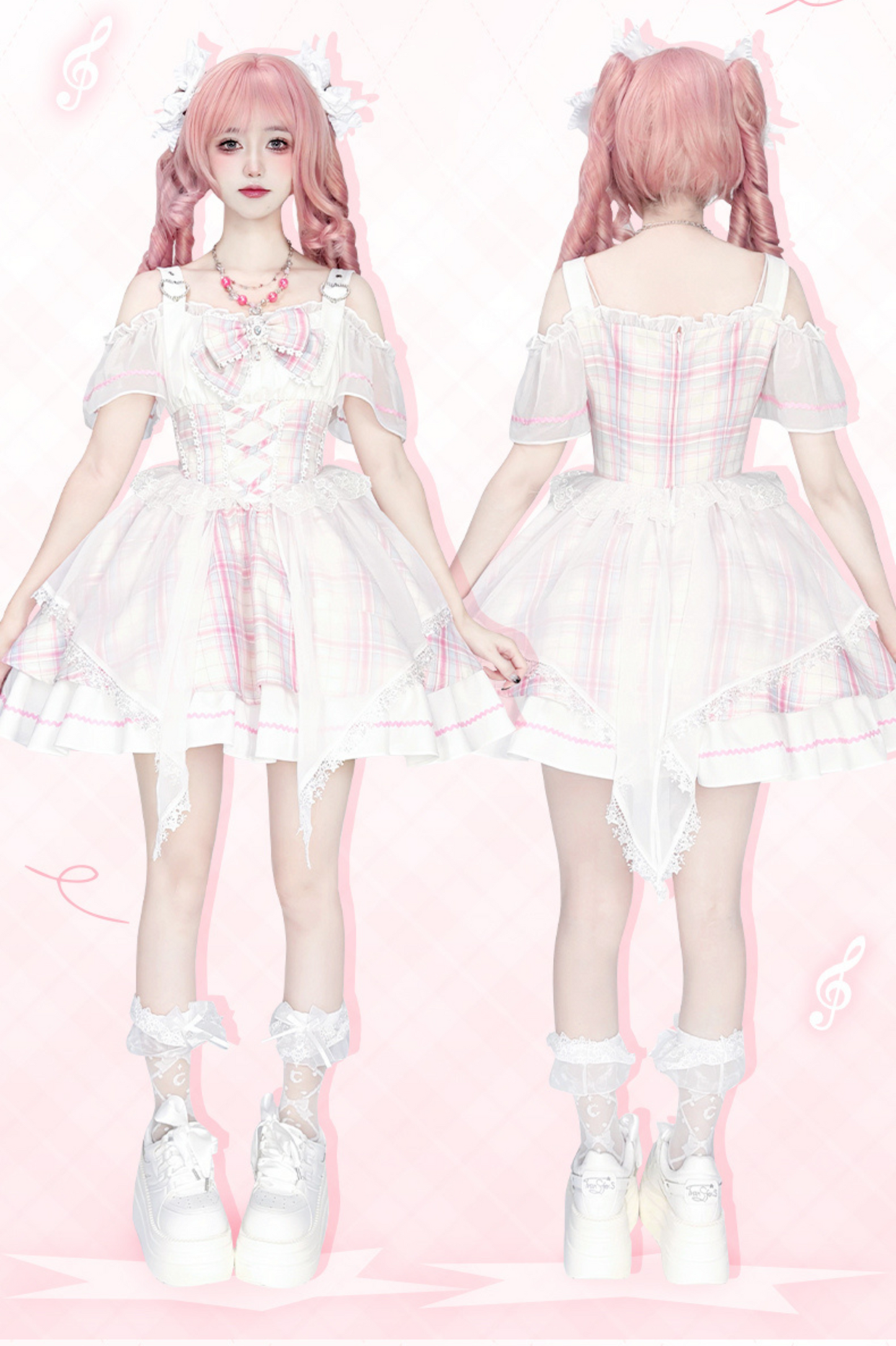 Sweet Pinky Idol Lace Dress