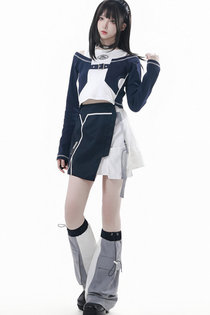 Subculture Cargo Short Coat + Jumper Skirt + Skirt + Leg Warmers