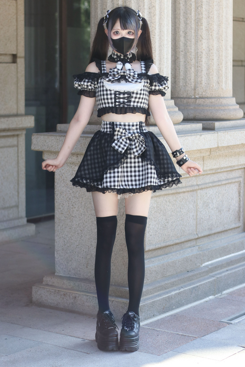 Underground Idol Plaid Matching Set
