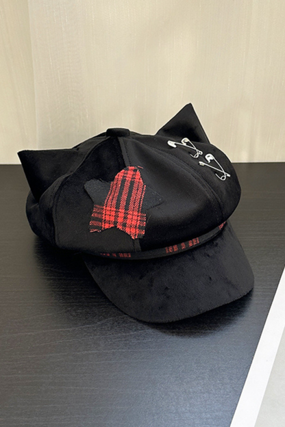 Cat Ear Subculture Plaid Hat