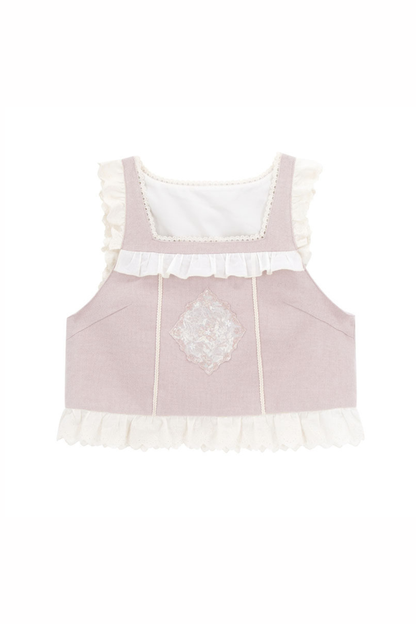 Ballet Tiered Knit Dress + Vest