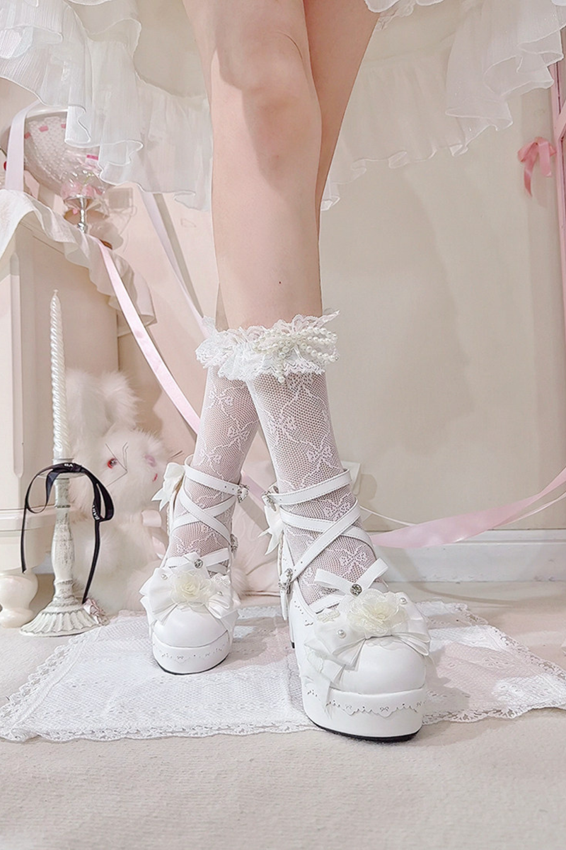 Flower Ribbon Dance Lolita Heels