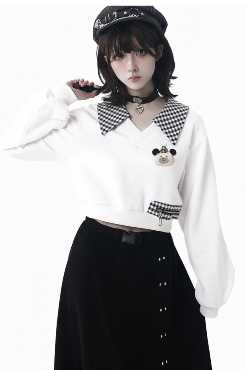 Leather Jacket + Shirt + Long Pants + Sweatshirt + Skirt