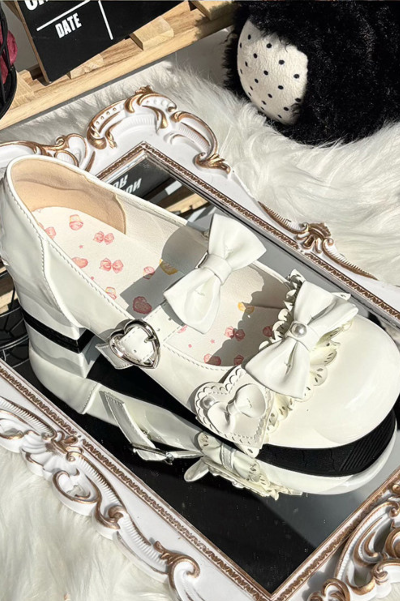Ribbon Mousse Cake Round Toe Lolita Shoes