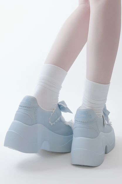 Sweet Girly Lace Ribbon Sneakers