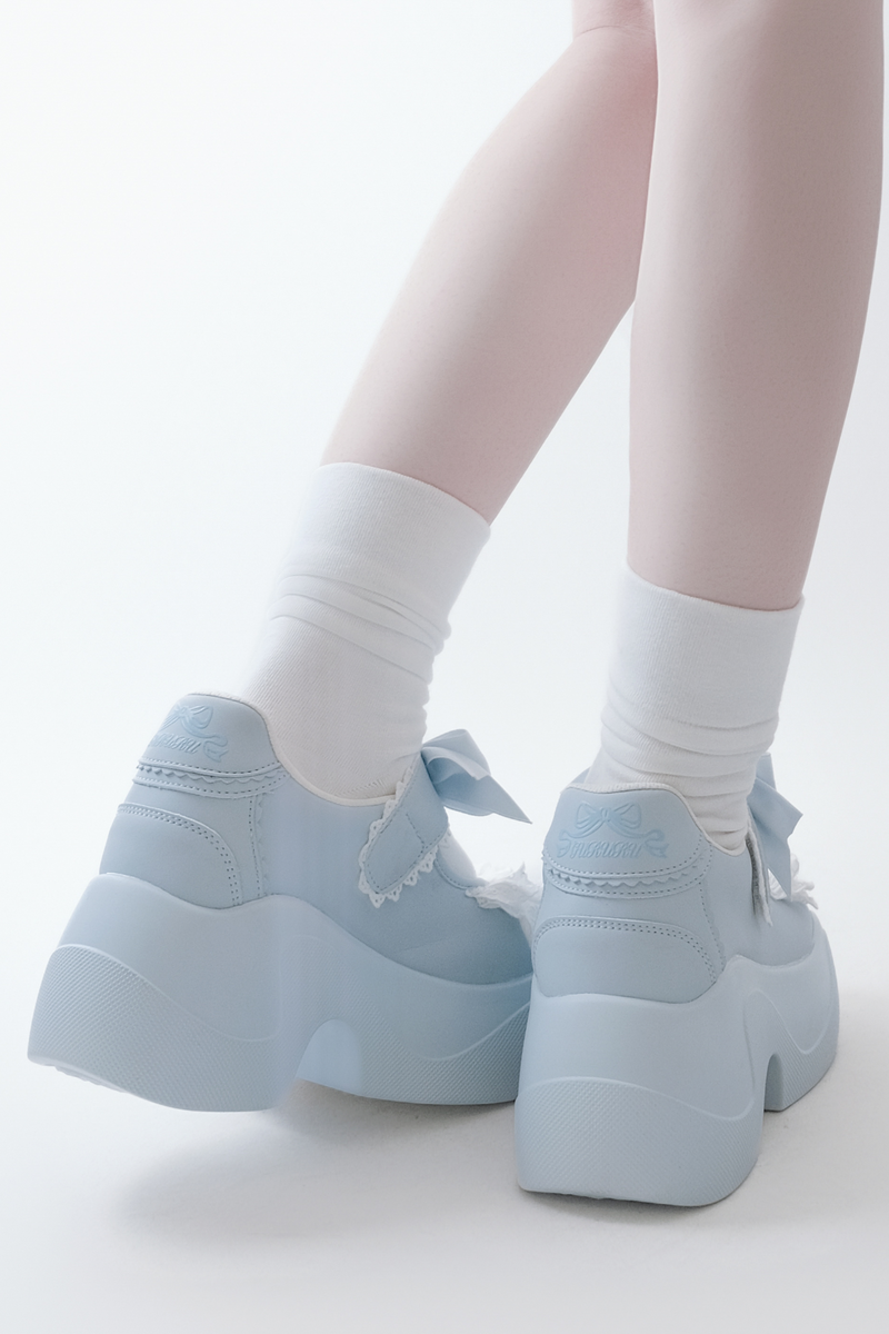 Sweet Girly Lace Ribbon Sneakers