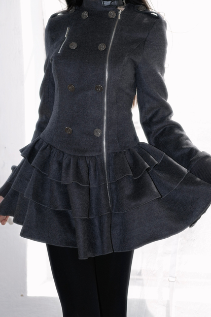 Gothic Ruffle Tiered Dress