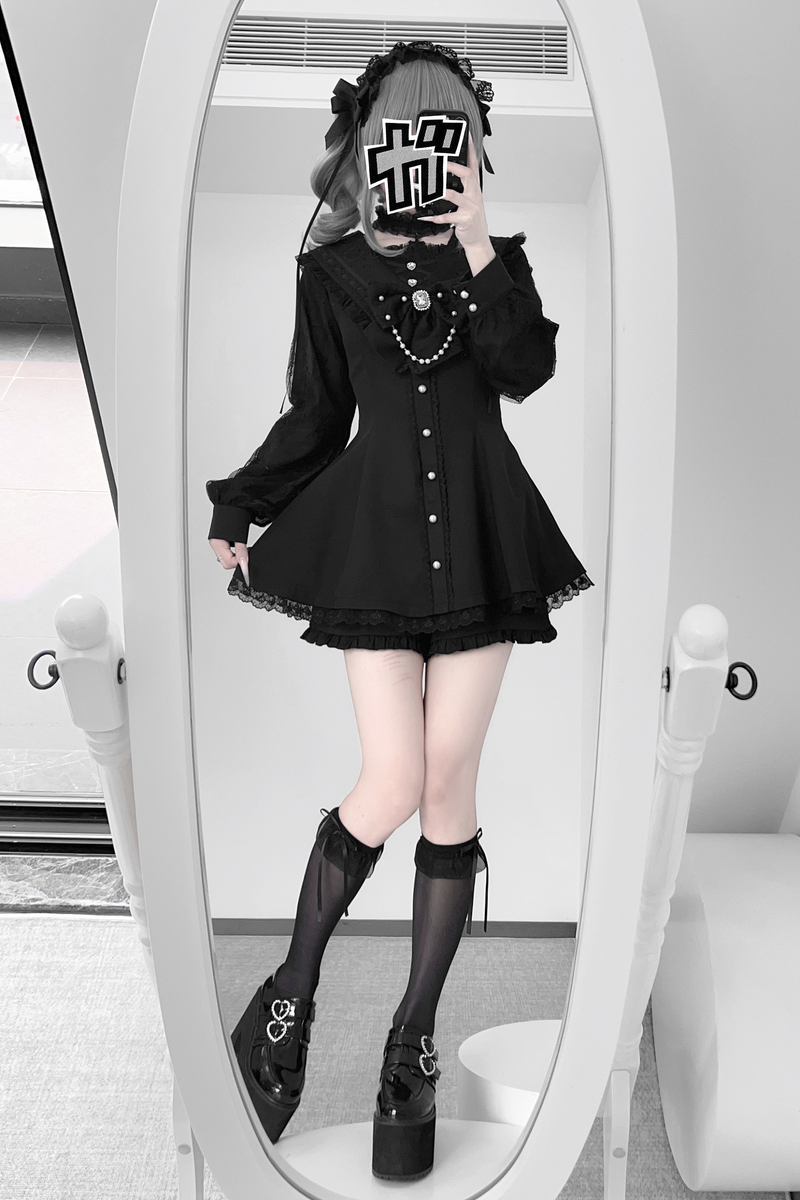 Jirai Sweetheart Peplum Top + Shorts