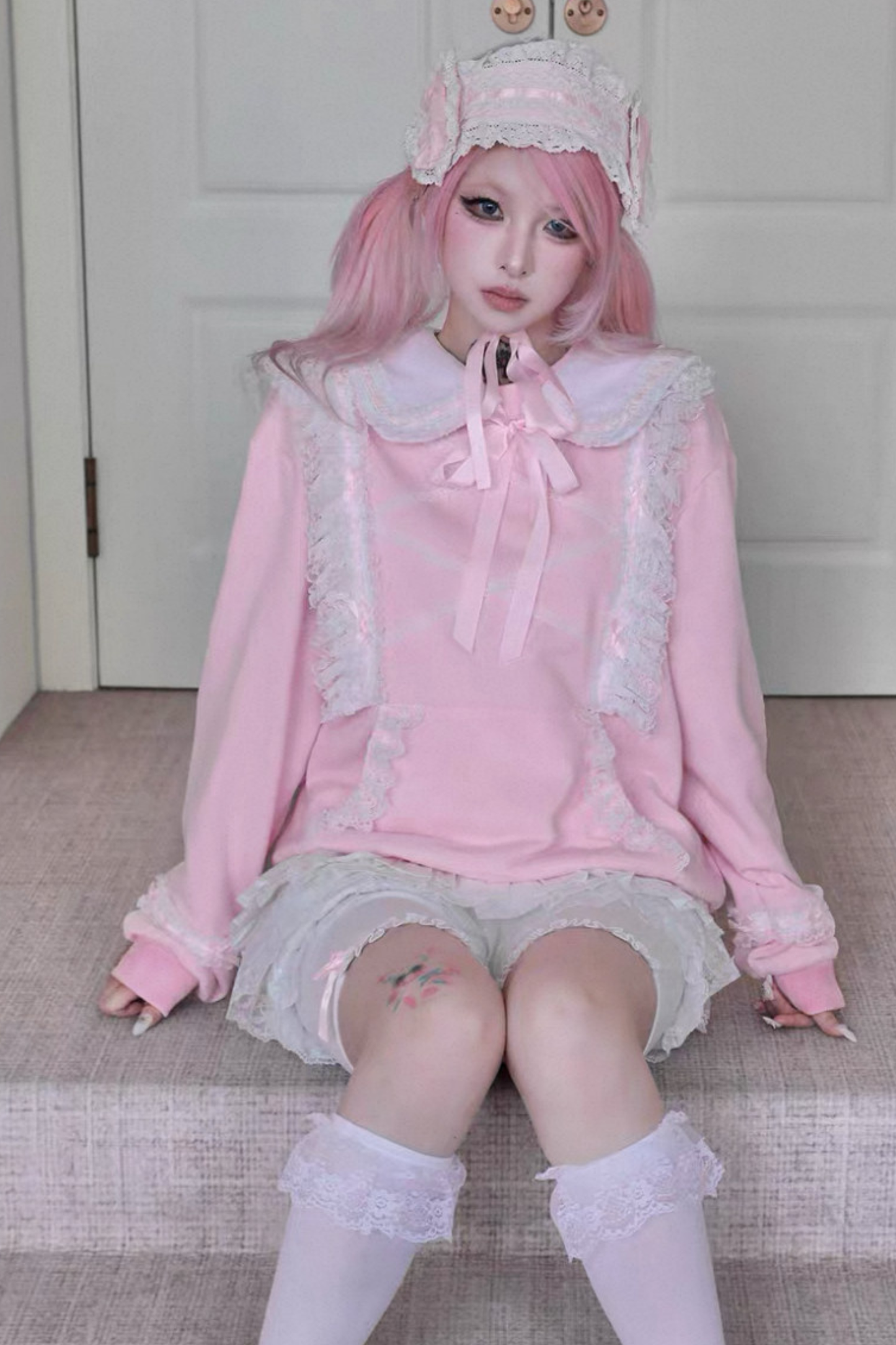 Lace Sweet Gothic Sweat Top + Pants