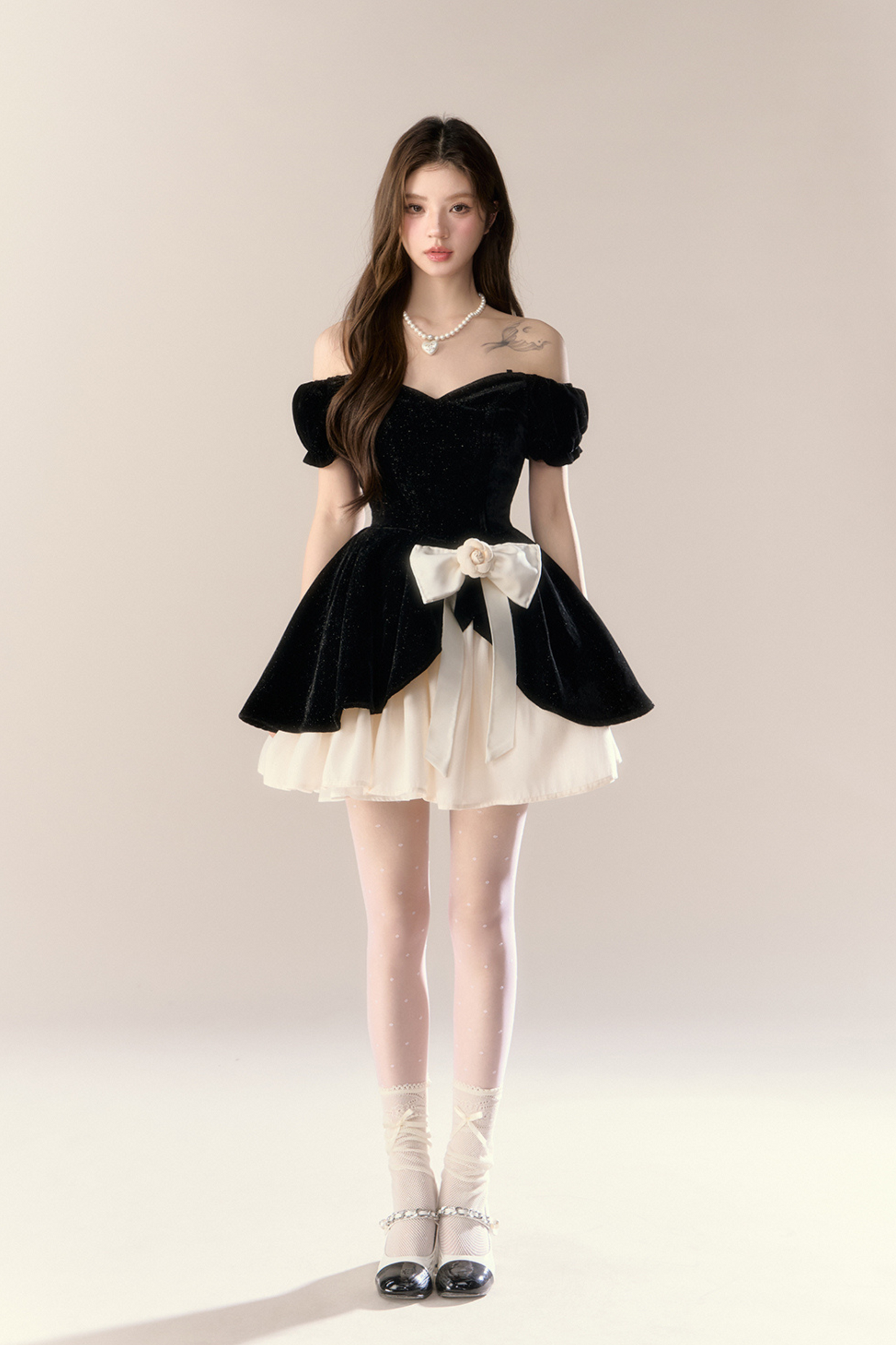 Velvet French Black Dress