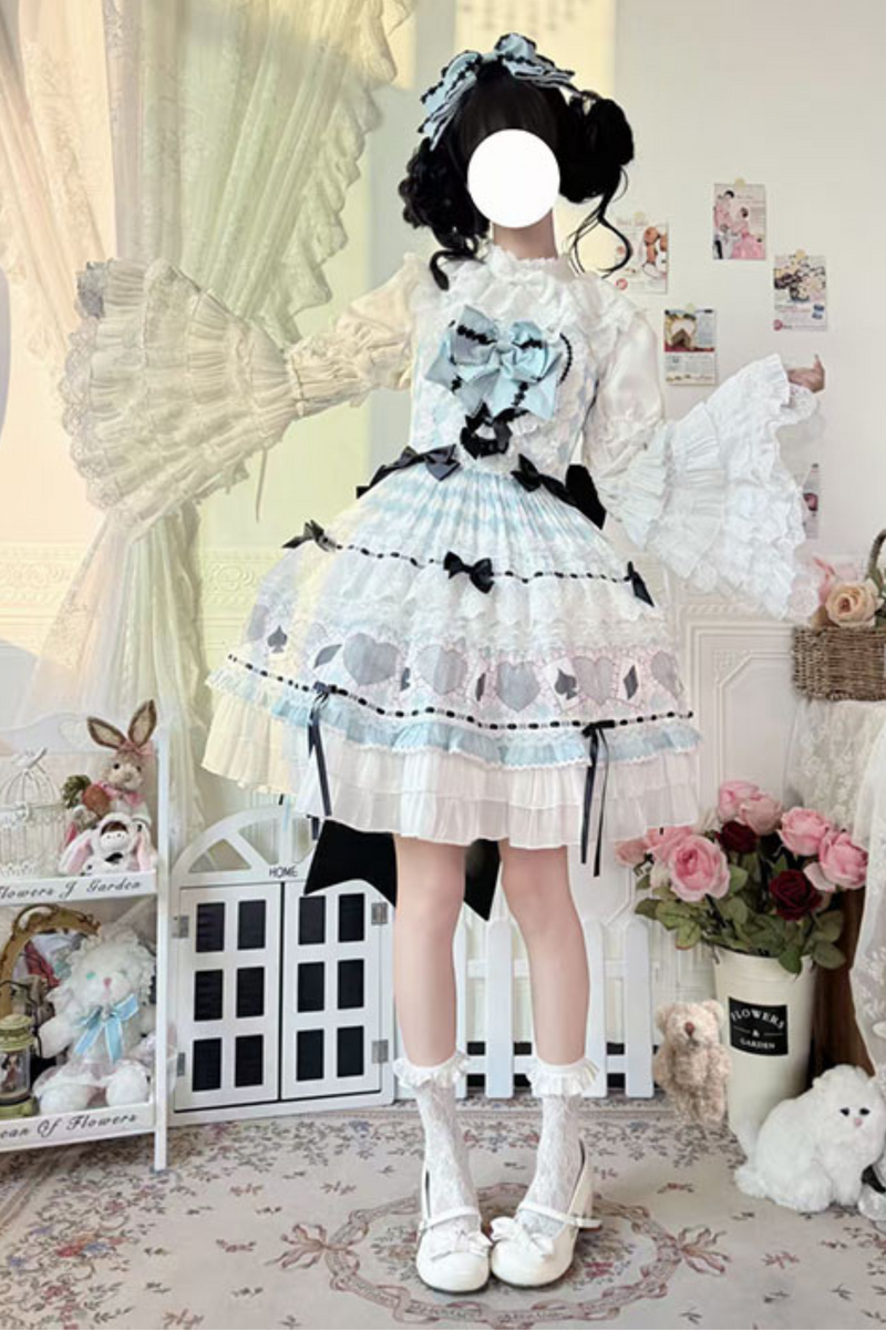 [pre-order] Mint Sweet Suspender Dress + Headband + Big Ribbon