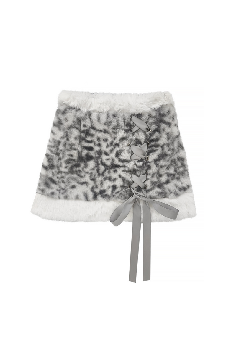 Tabby Leopard Print Top + Skirt + Leg Warmers