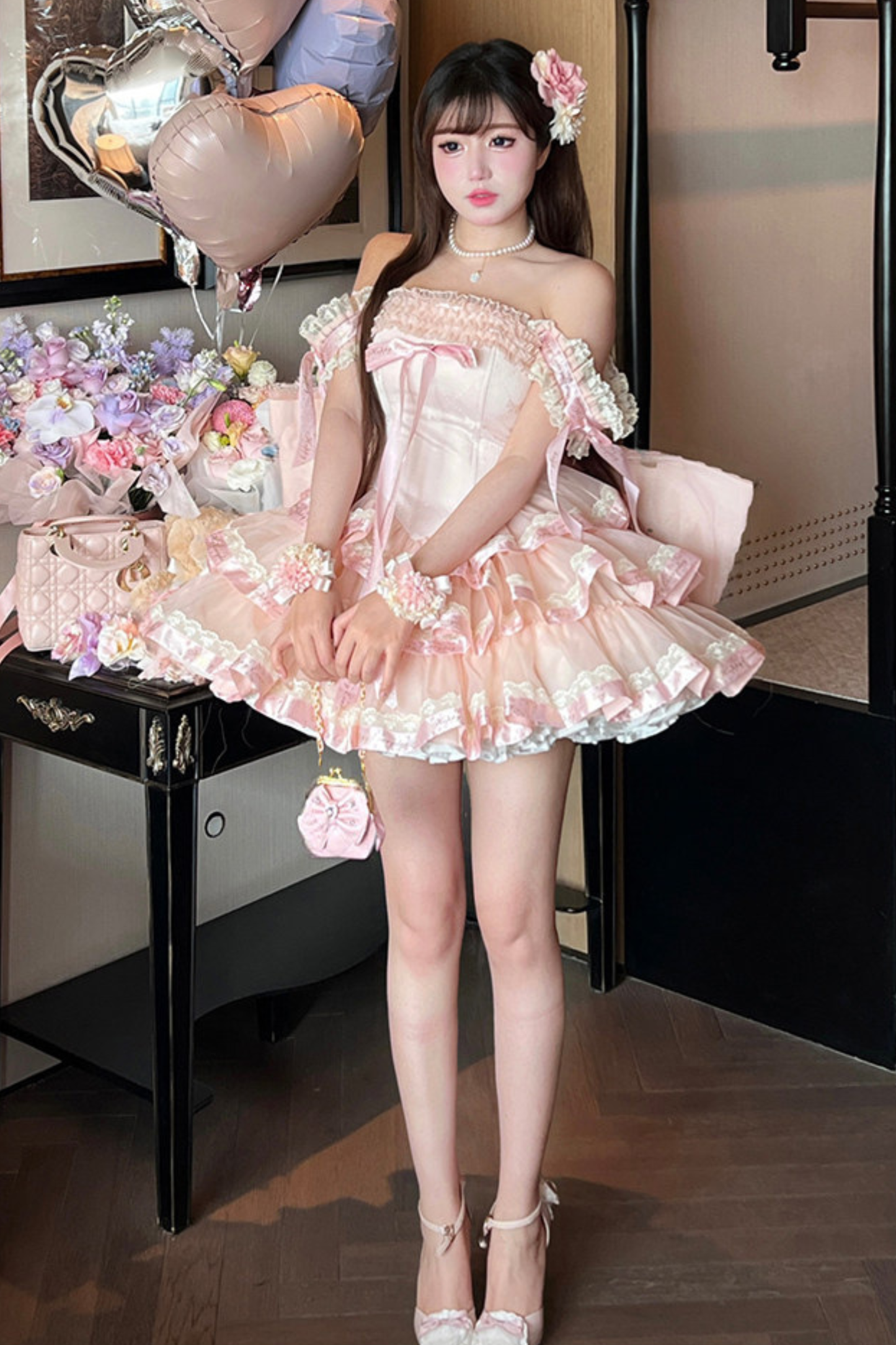 Sweet Princess Lolita Dress + Big Ribbon