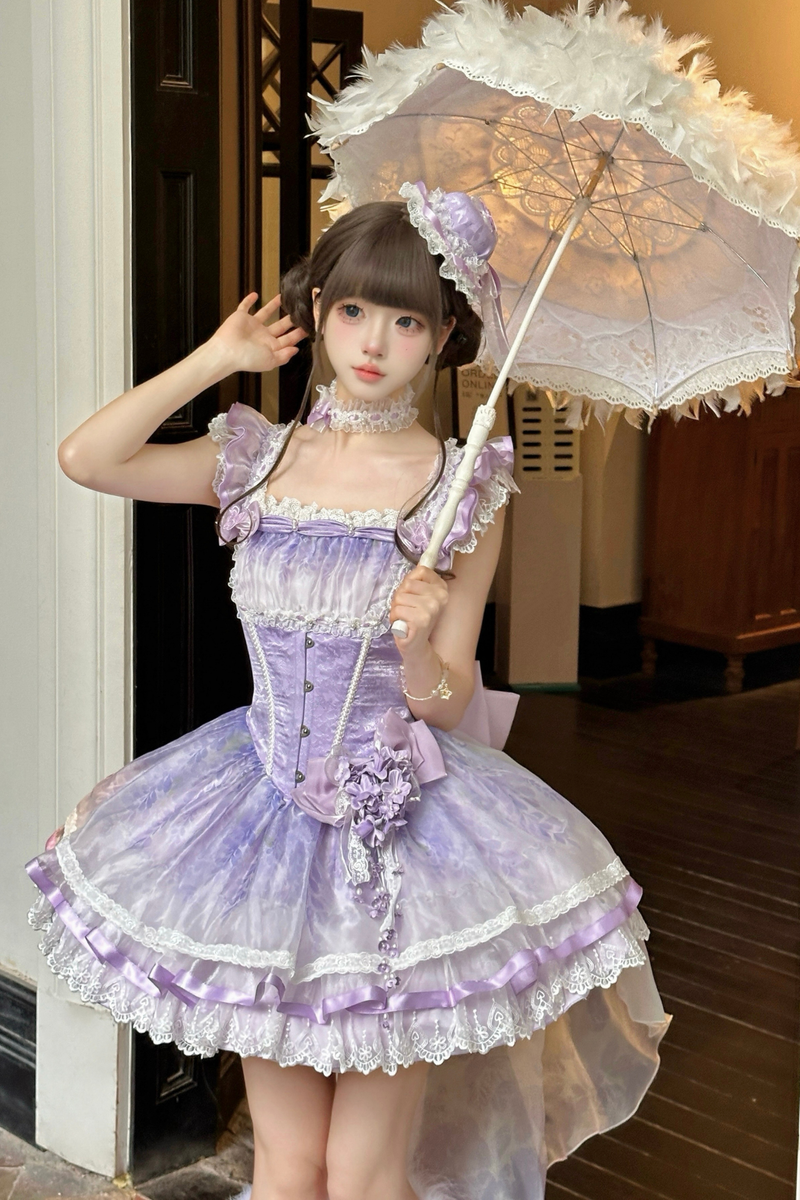 [pre-order] Ballet Style Dress + Hat + Headband + Ribbon Tail