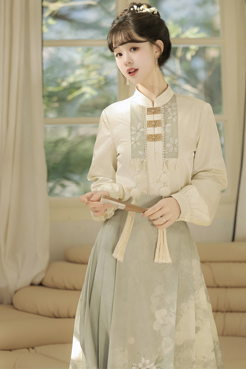 Forest China Coat + Skirt + Top