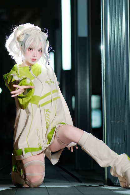 Cyber Subculture Jersey Jacket + Shorts + Leg Covers