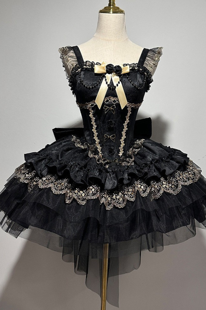Dark Ballet Style Lolita Gothic Princess Dress