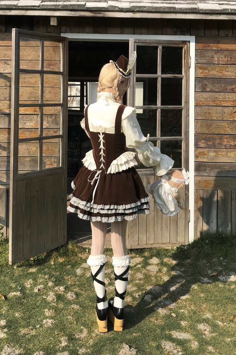 Bone Print Velvet Corset Vest
