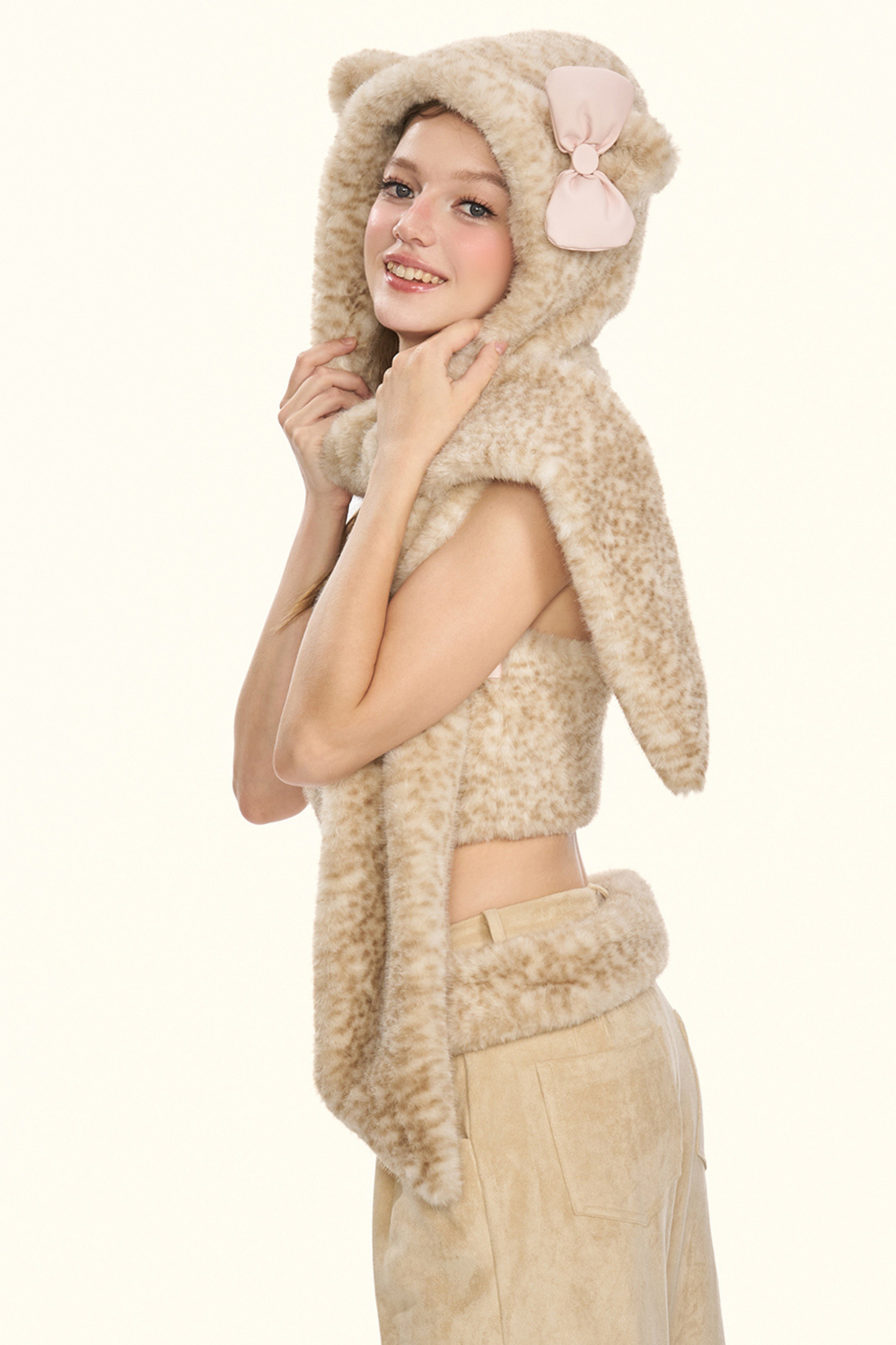 Little Milk Leopard Top + Pants + Hat + Belt