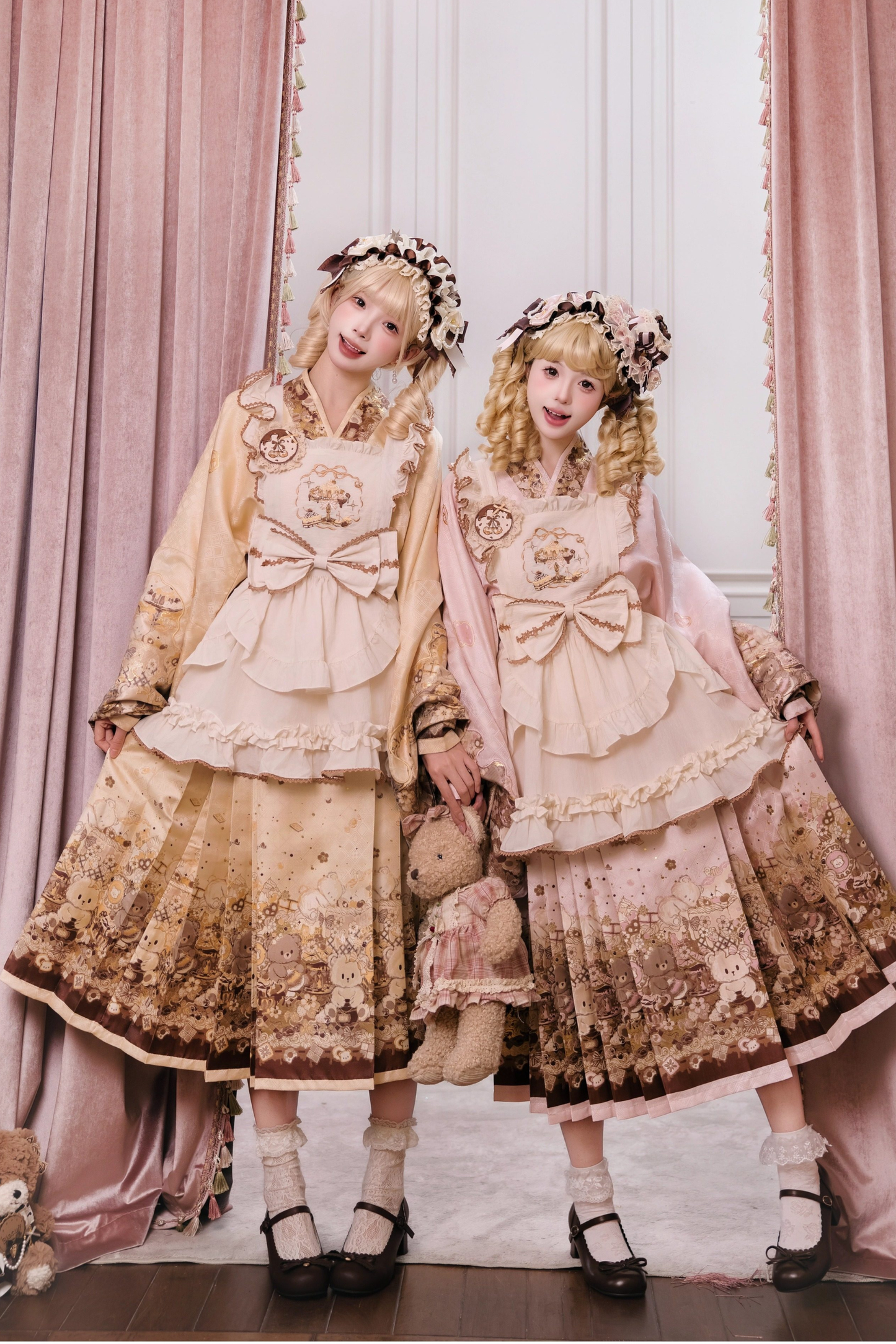 Little Bear Dessert House Dress + Skirt + Apron + Brooch + Overskirt
