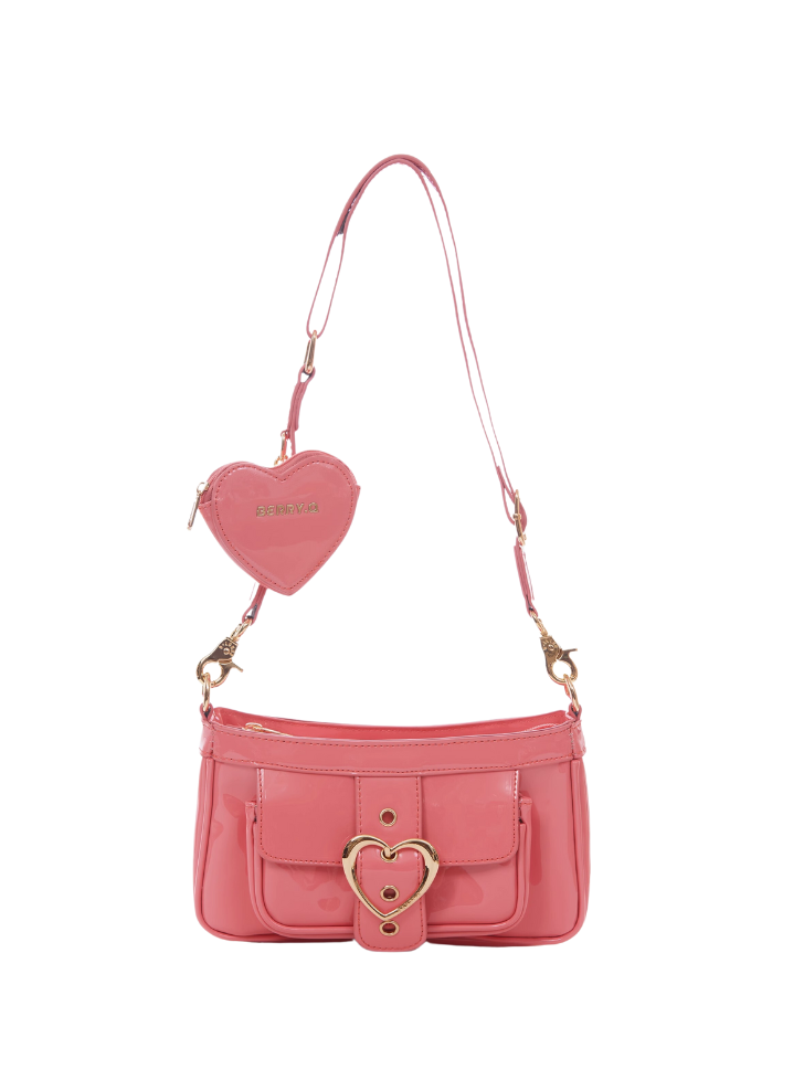 Heart Ring Belt One Shoulder Crocodile Bag