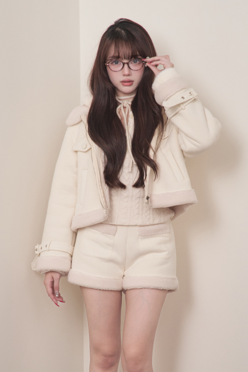 Fur Short Coat + Shorts