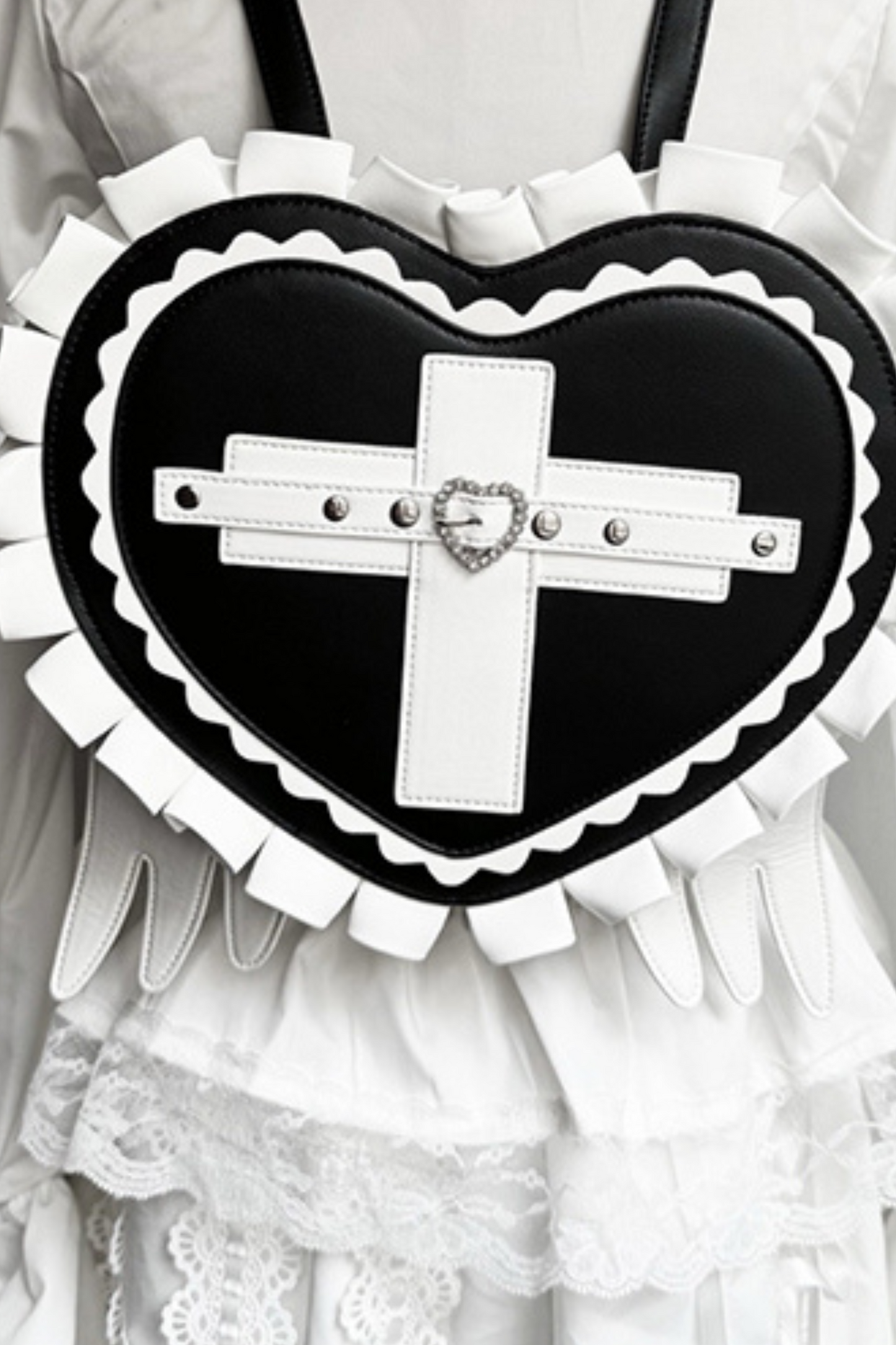 Ruffled Subculture Heart Bag