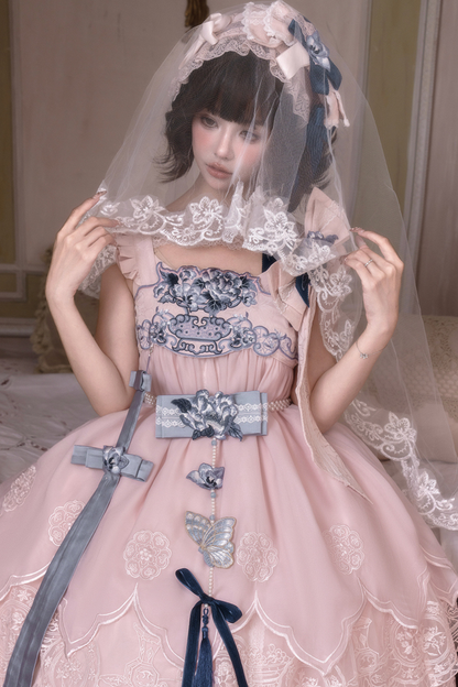 Sweet Chinese-style Suspender Dress
