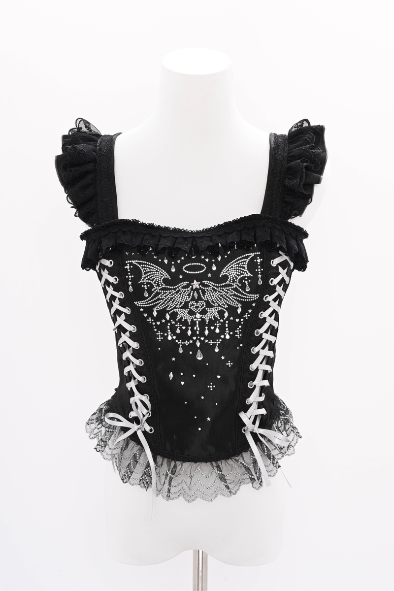 Metallic Angel Rhinestone Top