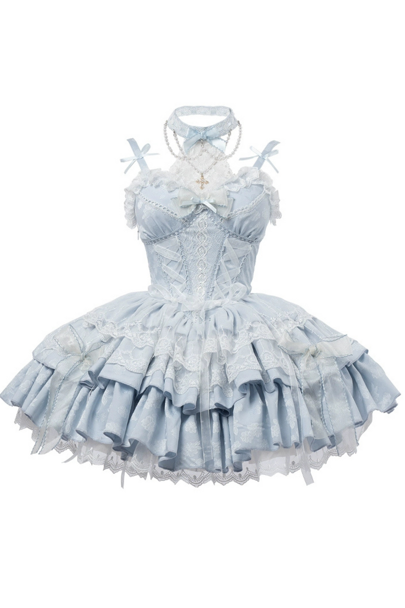 Polly Rue Ballet Flannel Lace Ribbon Lolita Dress