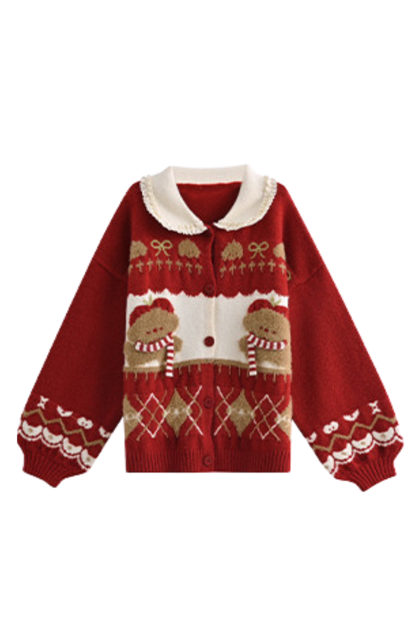 Animal Knit Polo Sweater + Cardigan