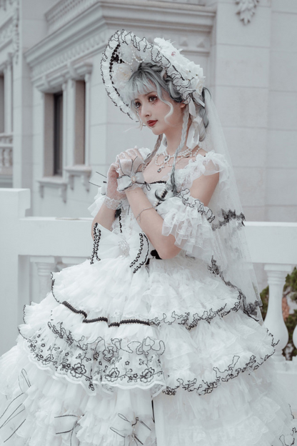 Dark Night Stars Wedding Lolita Dress