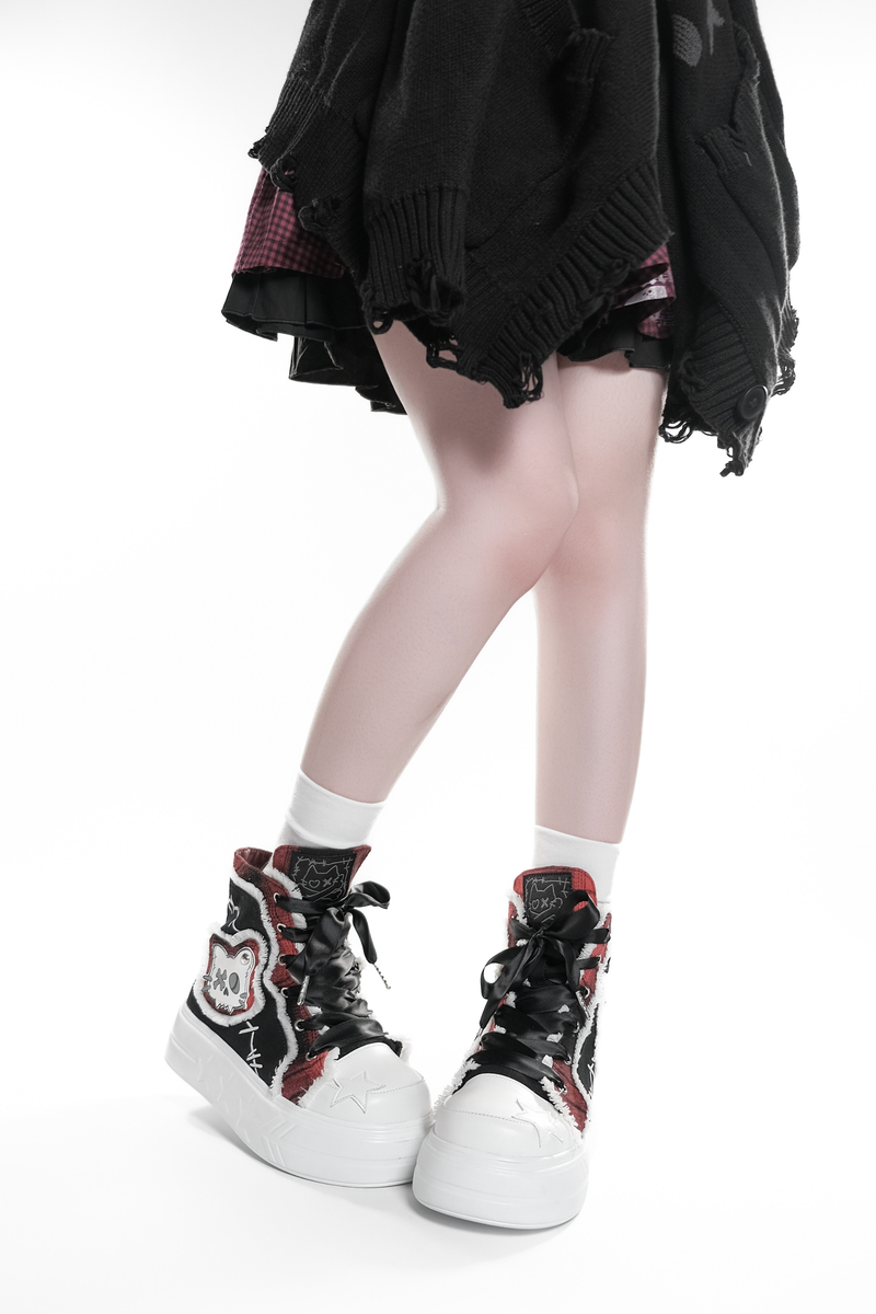 Dark Cat Canvas Sneakers